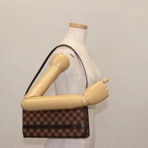 LOUIS VUITTON Damier Ebene Tribeca Ron Shoulder Bag N51160 LV Auth 146766